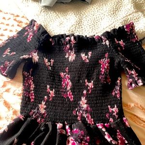Ardene black flower printed romper!